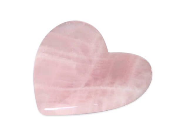Gua sha škrabka z růženínu - srdce