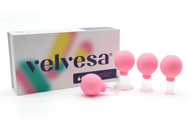 Masážní baňky s balónkem - sada 4ks