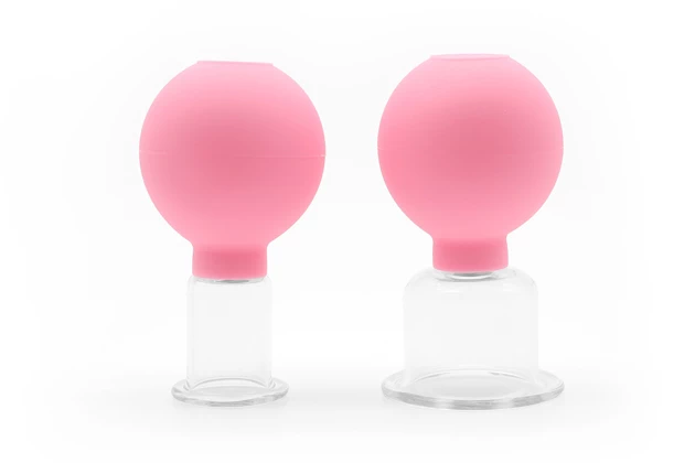 Masážní baňky s balónkem široké - sada 2ks