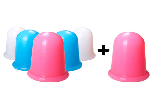 Silikonové masážní baňky XL sada L